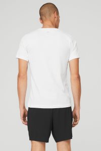 Alo Yoga The Triumph V-Neck Tee Short Sleeve Weiß | NAMPJKF-39