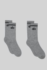 Alo Yoga Throwback (2 Pack) Socken Grau | GYJWTVC-14