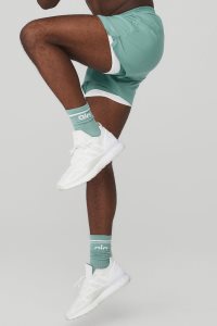 Alo Yoga Throwback Socken Hellblau Weiß | TWMJDNP-56