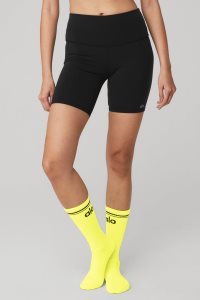 Alo Yoga Throwback Socken Schwarz | KCENSUF-65