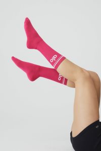 Alo Yoga Throwback Socken Weiß | LWJSUNK-02
