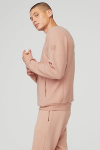 Alo Yoga Triumph Crew Neck Sweatshirt Hoodie Rosa | WUHBYTL-56