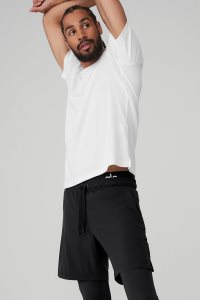Alo Yoga Triumph Crew Neck Tee (2 Pack) Laufshirt Weiß | NGVBYTH-92