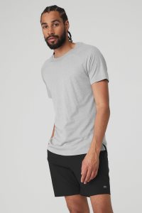 Alo Yoga Triumph Crew Neck Tee (2 Pack) Laufshirt Grau | RHLVAYQ-79
