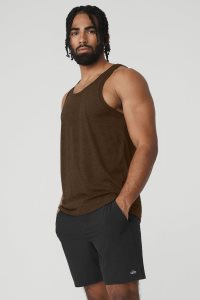 Alo Yoga Triumph Muskelshirt Kaffee | UFZNMKA-49