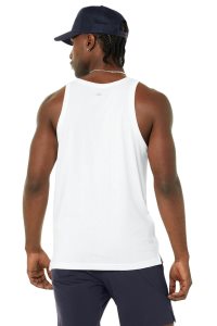 Alo Yoga Triumph Muskelshirt Weiß | COGWHLQ-17