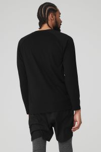 Alo Yoga Triumph Tee Long Sleeve Schwarz | RUCEFVW-50