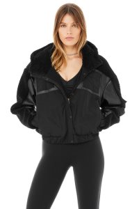 Alo Yoga Utility Gear Freizeitjacken Schwarz | TLVCOHP-24