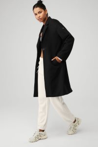 Alo Yoga VIP Blazer Trench Lässige Mäntel Schwarz | WZXOPNV-17