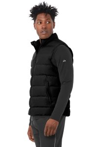 Alo Yoga Vail Puffer Weste Schwarz | WKHGEIP-69
