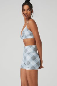 Alo Yoga Vapor Argyle Splendor BHs Silber | OQHVTDY-67