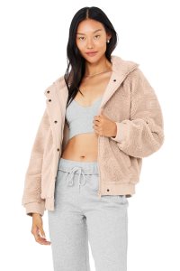 Alo Yoga Varsity Freizeitjacken Rosa | WSGUXRV-51