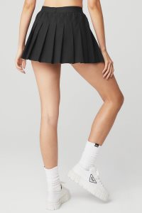 Alo Yoga Varsity Tennis Skirt Röcke Schwarz | KCAPZIJ-85