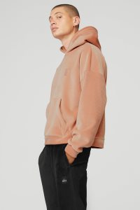 Alo Yoga Velour Baller Hoodie Rosa | SPKETRJ-64