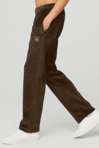 Alo Yoga Velour Baller Pant Sporthosen Kaffee | DQGLVCH-23