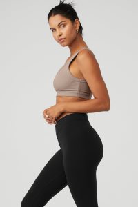 Alo Yoga Wellness BHs Grau Braun | CAWQXHG-82