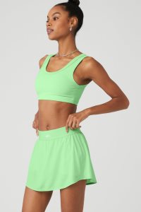 Alo Yoga Wellness BHs Mintfarben Grün | DSZEUNM-53