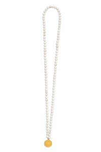 Alo Yoga White Turquoise Mala Necklace Schmuck Weiß Türkis | EMHFXCK-90